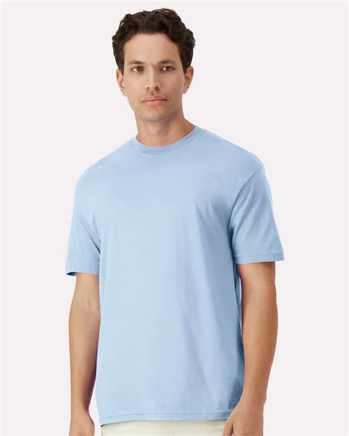 Light Cotton T-Shirt - Light Blue -   -