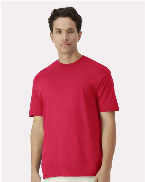 Light Cotton T-Shirt - Red -   -